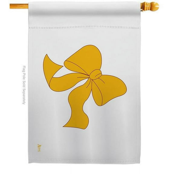 Americana Home & Garden H140344-BO 28 x 40 in. Yellow Ribbon House Flag with Armed Forces Service Double-Sided Decorative Horizontal Flags Decoration Banner Garden Yard Gift