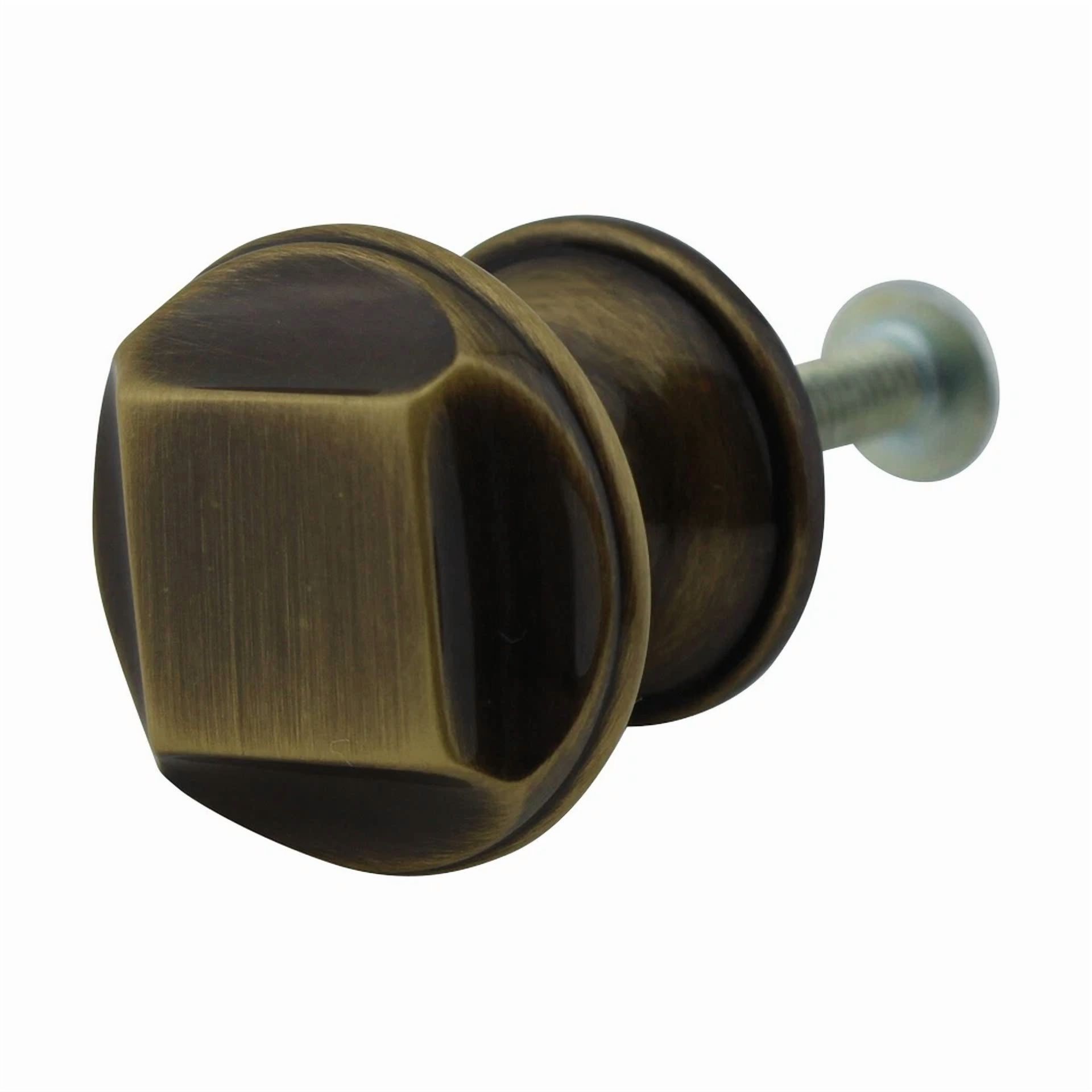 CRESTIN- Antique Style Cabinet Knob Solid Brass 1" Dia Drawer Knob Renovators Supply