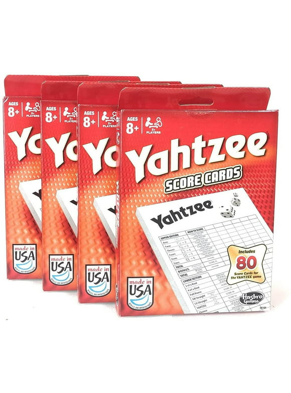 80-Sheet Yahtzee Score Cards - 4 Pack