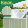 thumbnail image 2 of SEGMART 6' x 4' Walk-in Polycarbonate Greenhouse with Drain Hole, Outdoor Garden Greenhouse with Wooden Base and 2 Shelf, Sunroom Hot House for Plants in Winter, 2 of 7