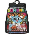 thumbnail image 2 of The Amazing Anime World of Gumball Backpack Large Capacity Leisure Travel Adjustable Shoulder Strap Daypack 12.6x5.5x16.5 inch, 2 of 9