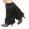 thumbnail image 1 of Warm Fashion Faux Fur Solid Color Long Leg Warmers Boot Socks for Winter Women, 1 of 9