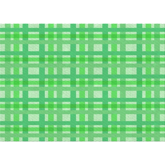 Ahgly Company Machine Washable Indoor Rectangle Transitional Neon Green Area Rugs, 6' x 9'
