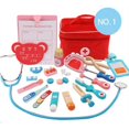 thumbnail image 1 of Juguetes para ni?os Doctor Set para ni?os Kit de ni?os Juegos para ni?as Ni?os Juegos de imaginación Wood Red Medical Dentis, 1 of 2