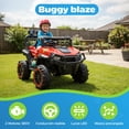 thumbnail image 2 of Buggy Eléctrico Infantil YEI Blaze rojo con 2 Motores, Control Parental, Luces LED, Música Bluetooth, Velocidad 5 km/h, Soporta 30 kg, Ideal para Exterior, 2 of 7
