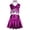 Purple, variant on Elegant Carnival Lady Glittering Fringe Sequin Top And High Waist Full Skirt Performance Set For Stage Show