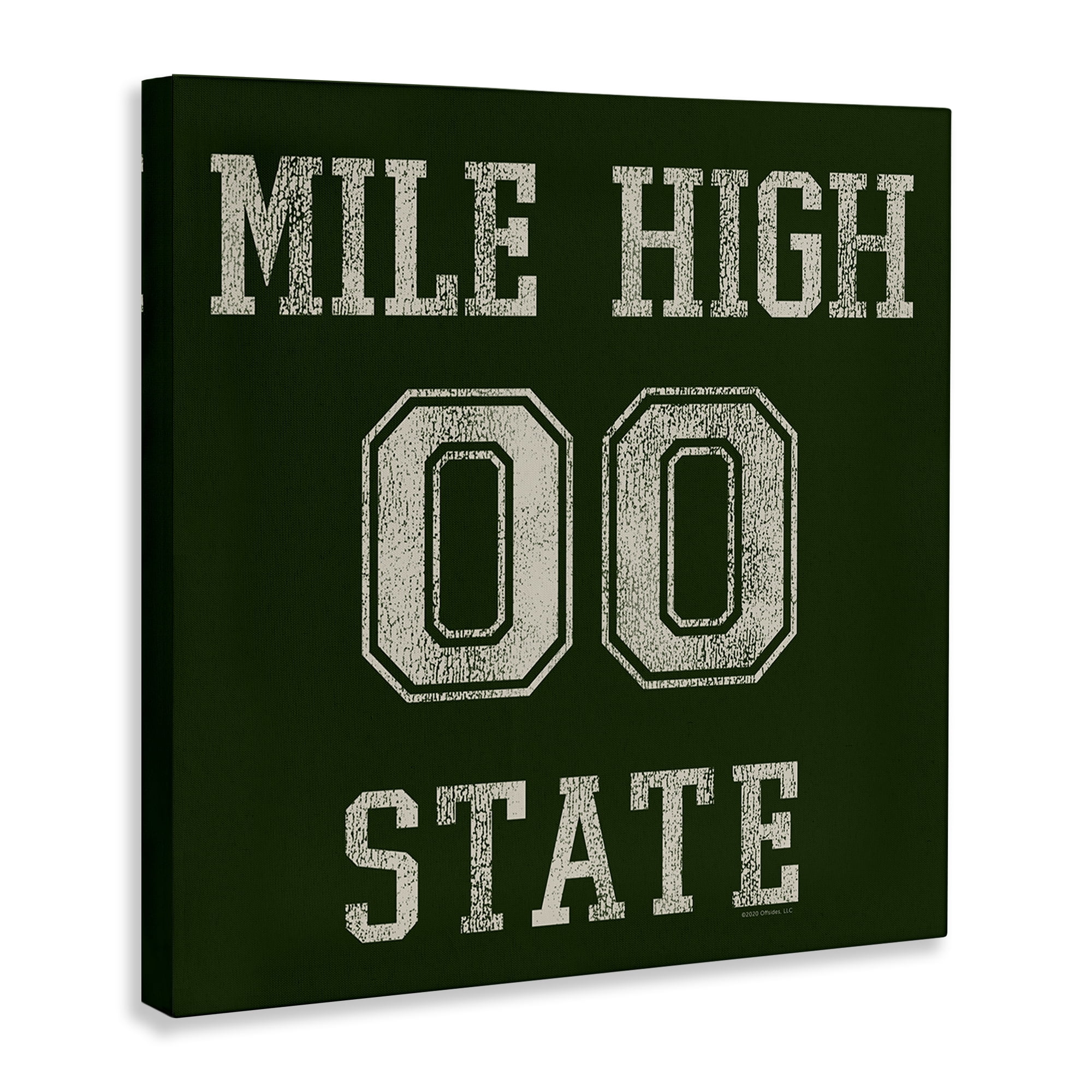 Stupell Industries Vintage Mile High State Novelty & Humor Painting Wrapped Canvas Art Print Wall Art, 17 x 17