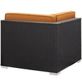 thumbnail image 4 of Corner Lounge Chair, Set of 2, Orange, Wicker Rattan, Outdoor Patio Balcony Cafe Bistro Garden Hospitality Restaurant, Modern Contemporary, HB36946, 4 of 4