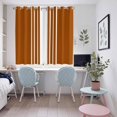 thumbnail image 5 of Burnt Orange White Stripe Kitchen Curtains 63 Inch Length, Modern Rustic Vertical Striped Grommet Top Bedroom Living Room Curtains, Light Filtering Cafe Curtain Drapes 2 Panels Set 104''x63'', 5 of 9