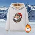 thumbnail image 6 of HOMBOM Christmas Sweatshirts for Womens Xmas Holiday Fleece Linend Pullover Vintage Santa Hoodies Long Sleeve White Gift Womems Shirts, 6 of 7