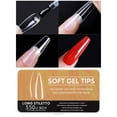 thumbnail image 3 of HILABEE 500Pcs Full Cover False Nail Tips Transparent Nails Extension, Artificial Nails, Long Pointed Nails, 3 of 8