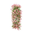 thumbnail image 2 of Artificial Rose Flowers, Fake Flower Vines for Wall Decor, 85cm Hanging Basket, Plastic Wrapping Plants, Ceiling Decoration, Living Room Home Decor, Realistic Greenery, Easy Install, No Maintenance, 2 of 6