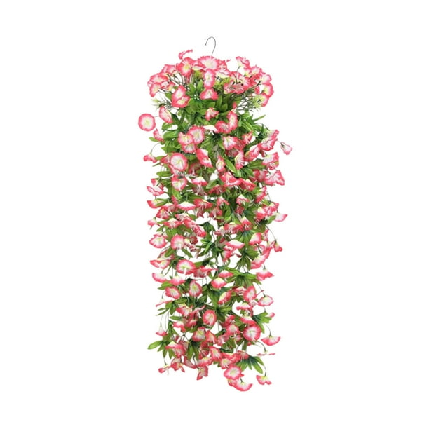 Guirnalda de flores artificiales, rosas de seda, decoración colgante de pared, follaje decorativo para sala de estar, dormitorio, balcón, interior, exterior, hogar, jardín, enredaderas de
