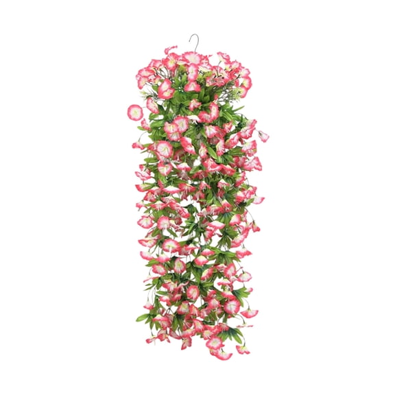 Luoshdecor Artificial Hanging Flowers,Spring Wedding Decoration Faux Silk Morning Glory for Outside Home Porch Patio Balcony Yard Decor