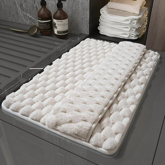 Memory Foam Bathroom Mat - Super Absorbent, Quick-Drying, Non-Slip Shower Floor Mat
