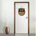 thumbnail image 3 of Eveokoki 12" Wreaths For Front Door Welcome Sign Decor Hanging Round Wood Farmhouse Decoration for Home Indoor Outdoor Housewarming Gift, 3 of 5