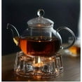 thumbnail image 4 of Universal Solid Crystal Glass Teapot Warmer | Tea Warmer -- Candle Never Flames Out, 4 of 6