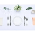 thumbnail image 6 of REGALWOVEN 24 Piece Silverware Set, Stainless Steel Floral Flatware Set for 6, Modern Cutlery Set Black 24, 6 of 6