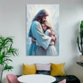 thumbnail image 6 of Jesus Christ Wall Decor Art, Jesus Hugging Woman Painting, Bible Canvas Mural Picture Print Canvas Poster Wall Paint Art Posters Decor Modern Home Artworks Gift 24x36inch(60x90cm), 6 of 6
