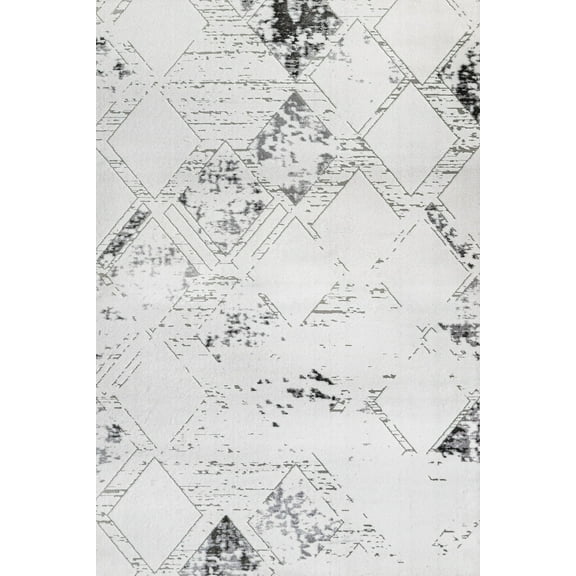 Grey Abstract Area Rugs for Living Room Washable Rugs Boho Moroccan Area Rug Soft Neutral Geometric Bohemian Carpet Distressed Indoor Rug for Bedroom Dining Room Office Foldable Nonslip Rug