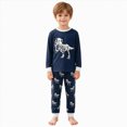 thumbnail image 3 of KPOPLK 2-8 Years Toddler Boy 2 Pcs Pjs Fall Boy Long Sleeve Cotton Graphic Tee Top and Pants Sleepwear Outfit Set,Size 6-7 Years, 3 of 9