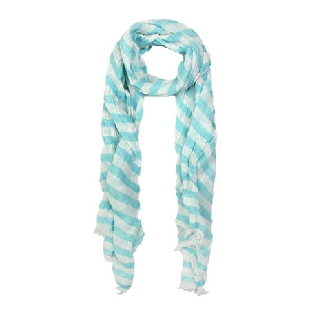 Pima Cotton Scarf - Pure Cotton Lightweight Striped Fashion Scarf
