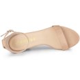 thumbnail image 4 of Sandalias de tacón grueso Allegra K con correa en el tobillo y hebilla Beige 41, 4 of 6