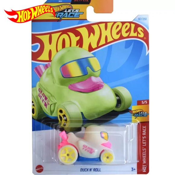 2024J Original Hot Wheels Car Let‘s Race Duck N‘ Roll Toy for Boy 1/64 Diecast Voiture Model Brinquedos Collection Birthday Gift
