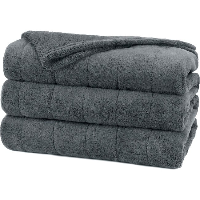 2091421 Black & White Details about   Sunbeam Electric Microplush Heated Throw 