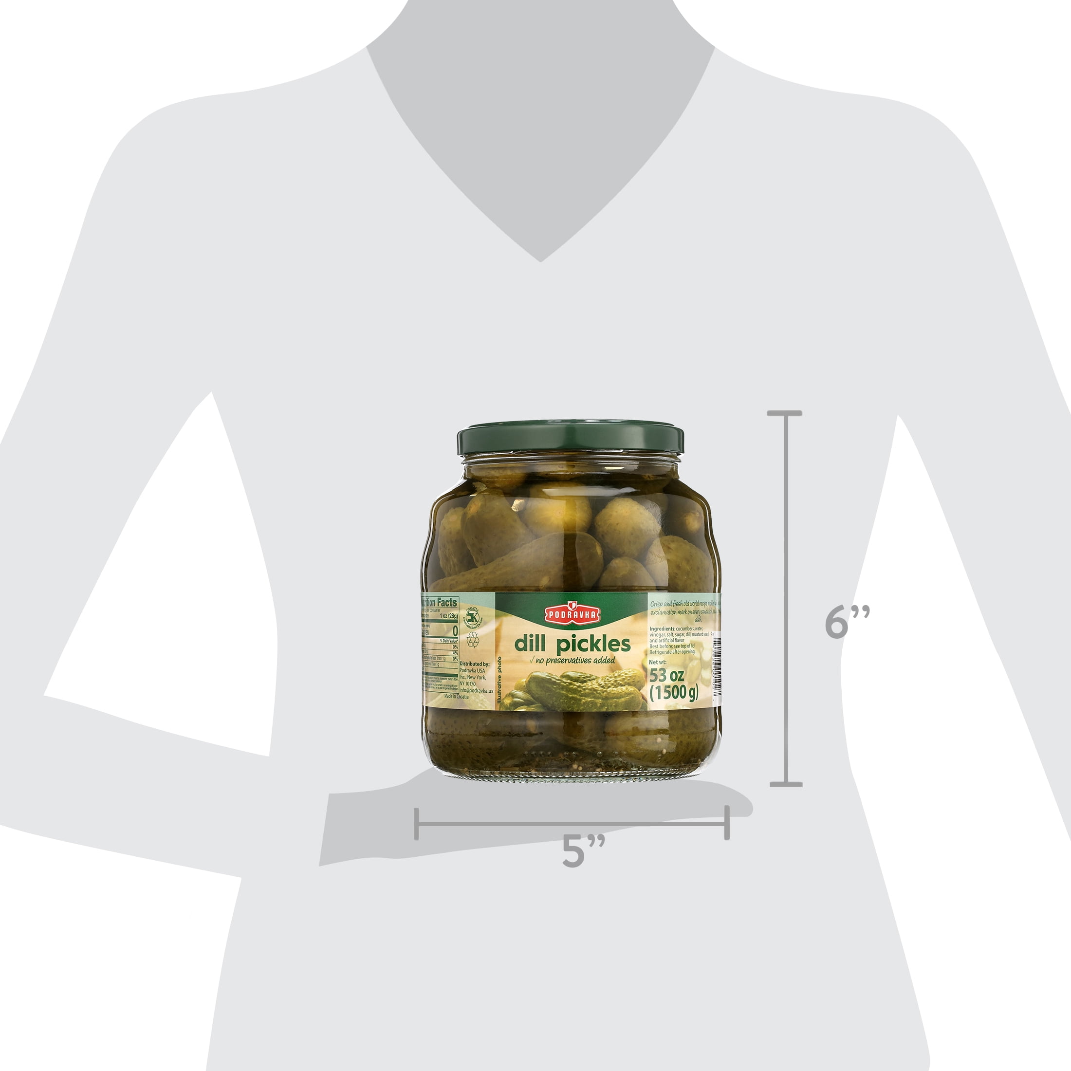 Podravka Dill Pickles, 23.6 oz
