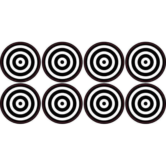 1.25in x 1.25in Bulls-eye Target Stickers