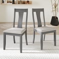thumbnail image 2 of Castle Place Minimalist Wooden Dining Chair, Set of 2, Grey, 2 of 8