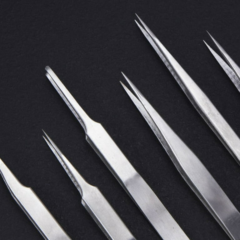 Heavy Duty Thickened Stainless Steel Tweezers with High Precision and  Durability for Electronic Repairs and Nail Art 12 