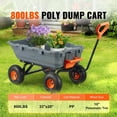 thumbnail image 2 of Garden Dump Cart, 1200 lb Capacity - Heavy Duty Utility Wagon with 13 inch Tires & 2-in-1 Handle, 2 of 7