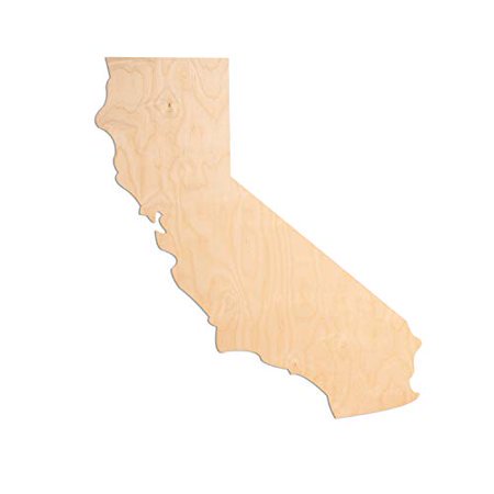 UNFINISHEDWOODCO Unfinished State Wood Cutouts, "California"