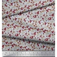 thumbnail image 3 of Soimoi Polyester Crepe Fabric Leaves & Berries Fruits Fabric Prints by Yard 52 Inch Wide, 3 of 5