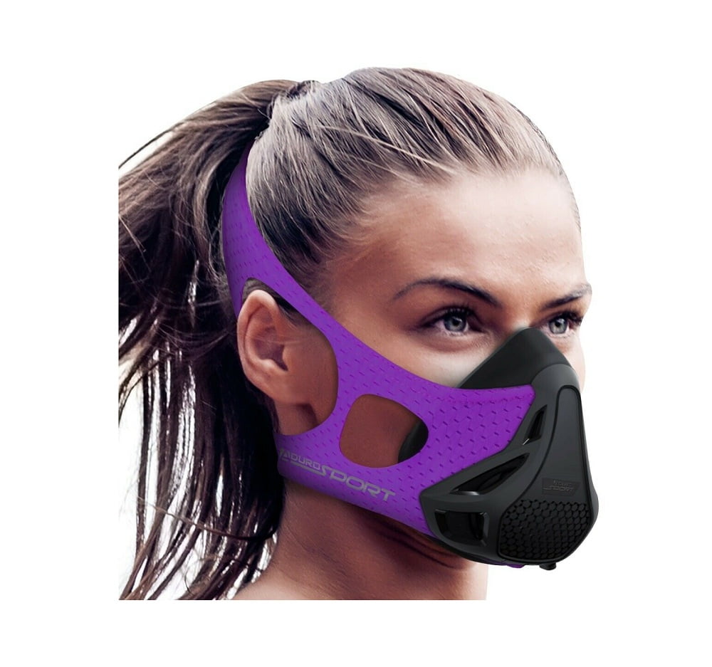 High Altitude Aduro Sport Peak Resistance Workout Training Face Air Mask Purple Walmart Com