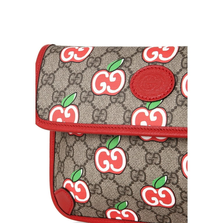 New Gucci Supreme Canvas GG Apple Print Belt Bag 625233 