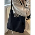 thumbnail image 3 of Gustave Corduroy Tote Bag for Women Casual Large Capacity Shoulder Bag Slouchy Hobo Handbag Underarm Bags College Travel Work Tote Purses - Black, 3 of 9