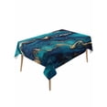 thumbnail image 2 of Blue Black Marble Tablecloth Rectangle Table Cloth 60x120, Waterproof Tablecloth Outdoor Table Cloth, Modern Golden Abstract Aesthetic Washable Table Cover for Kitchen Dinning Party, 2 of 8