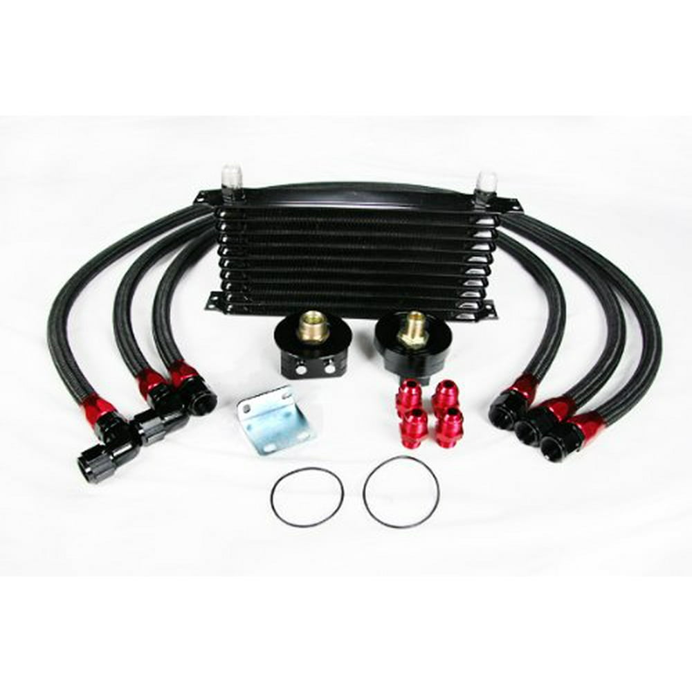 Universal 10 Row Oil Cooler Kit with Oil Filter Relocation Kit