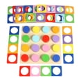 thumbnail image 4 of Tarjetas de combinación de colores, juguete sensorial, juegos de mesa educativos, bloques apilables de madera para niños en edad preescolar a partir d, 4 of 9
