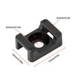thumbnail image 3 of 100pcs Cable Tie Mount Clips wire tie clip; Saddle Type Wire Holder Bases Computer TV Cord Fixing Clamps, 3 of 8