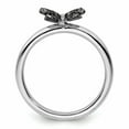thumbnail image 5 of Stackable Expressions Sterling Silver & Black-plated  Diamond Butterfly Ring, 5 of 6