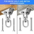 thumbnail image 2 of Gancho de techo resistente de acero inoxidable SUS304, ganchos para colgar, 4 tornillos de fijación para juegos de madera de hormigón,, 2 of 3