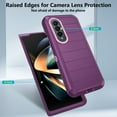 thumbnail image 4 of Asuwish Compatible with Samsung Galaxy Z Fold 4 5G 2022 Phone Case Hybrid Rugged Shockproof Hard Protective Drop Proof Full Body Heavy Duty Mobile Cell Cover for ZFold4 Z4 ZFold45G Women Men Purple, 4 of 7