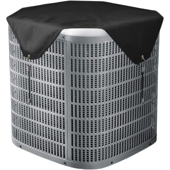 Central Air Conditioner Cover for Outside Units Mesh AC Covers for Outside Unit, Heat Pump Mesh Protector, Full Leaf Guard, Round Compressor Net Defender for AC Outdoor Conditioners(71*71cm,Black)