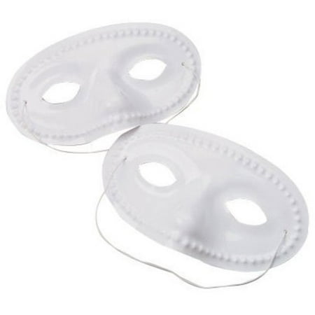 US Toy - White Face Masks, 12 Face / Eye Masks, Elastic strap []