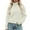 White, variant on Women's Lazy Style Loose Short Long-sleeved Cable Knit Sweater for Fall and Winter, Cozy and Comfortable, Perfect for Relaxing,Beige,Size L