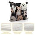 thumbnail image 4 of YINGXI Cute Dog Square Flower Dog Pillowcases Sofa for 18x18in, 4 of 5